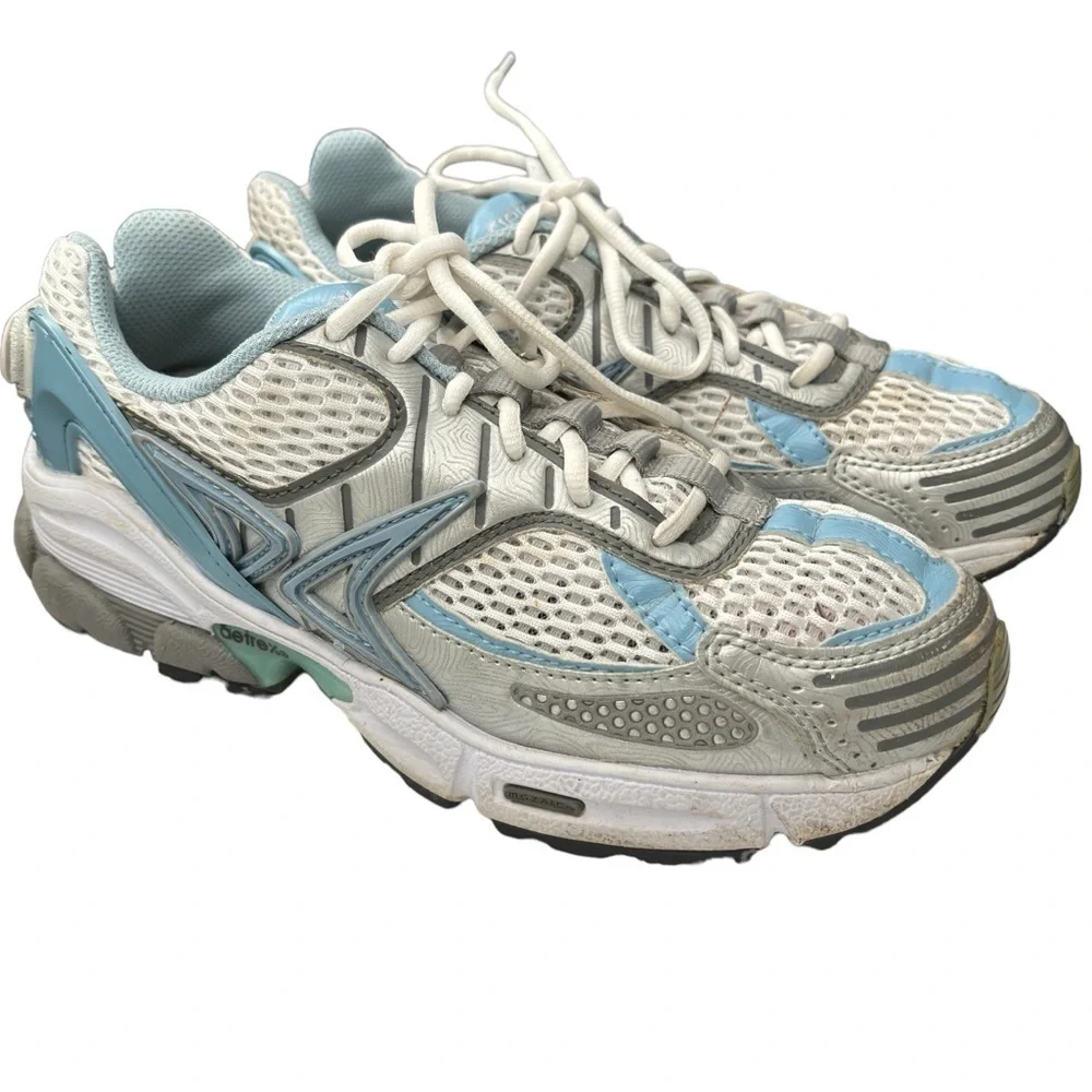 Aetrex Womens Athletic Shoe White Q562 Lace Up Sz 8.5 Sneaker Adjustable Fit EUC